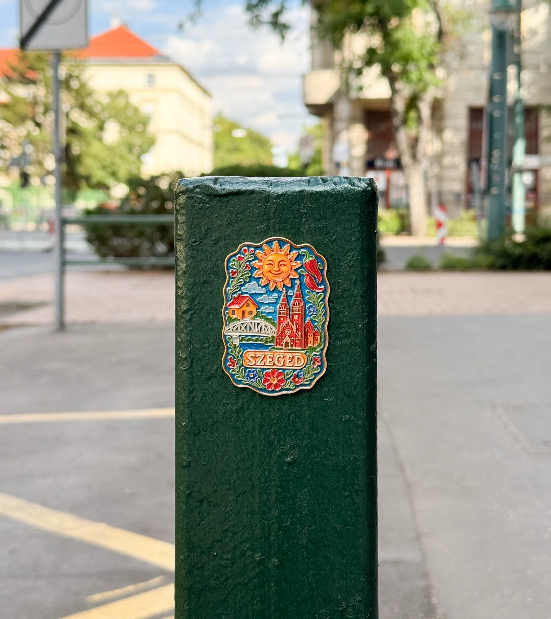 Fém hűtőmágnes (Szeged) 2. kép